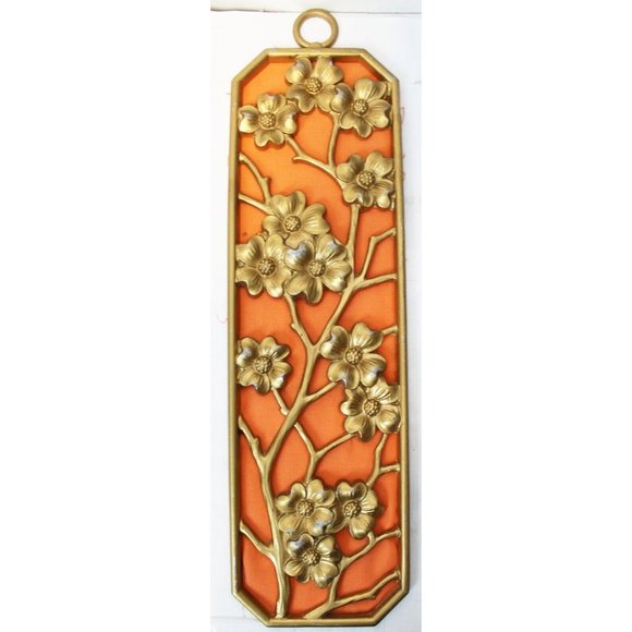 Vtg Midwest 4 Seasons Metal Set Wall Decor Plaque Metal Dogwood Rose Holly Flowe - Picture 3 of 15